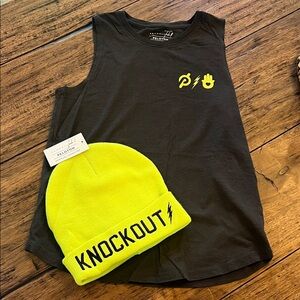 Spiritual Gangster Kendall Toole/Peloton Muscle Tank and Beanie Set.  Size Small